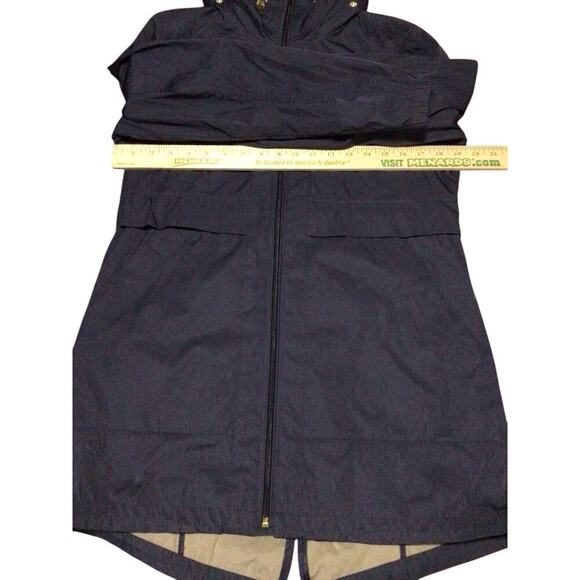 Cole Haan Women's Hooded Weather Resistant Jacket Coat Navy Indigo Size S/P - Picture 9 of 11